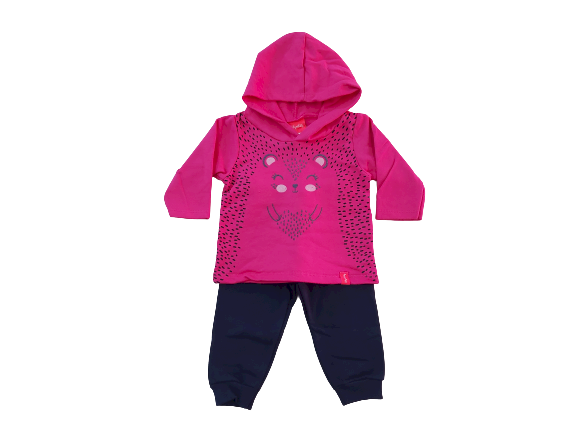 Conjunto Bebê Moletom Kely Kety Love Friends com Capuz Cód: 117