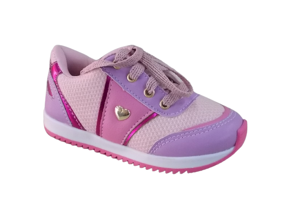 Tênis Infantil Tokpé Rosa/Lilas Imperdivel Cód: 196