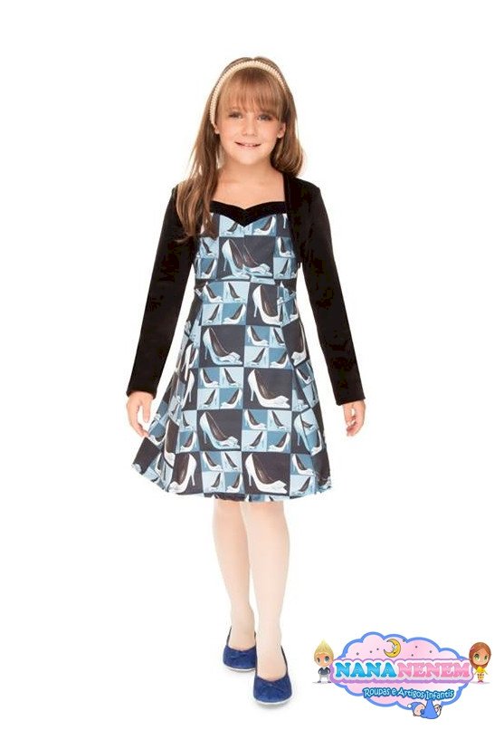 Vestido Juvenil Inverno Miss Trm Linha Luxo Imperdível Cód: 387