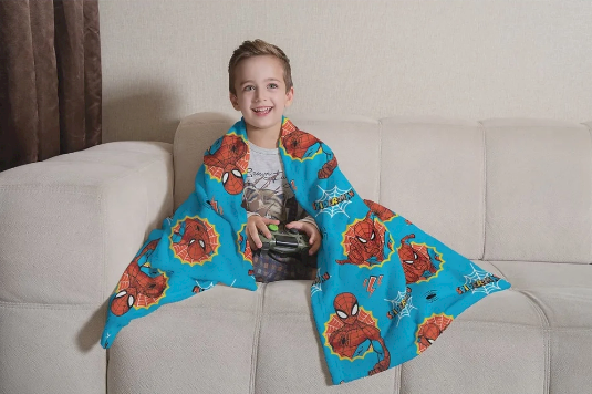 Manta Fleece Microfibra Infantil Homem Aranha Cód: 363