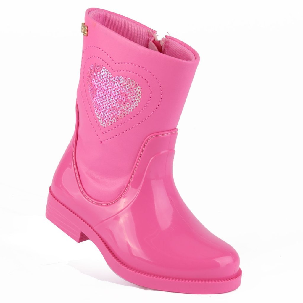 Bota World Colors Lolita Coração Pink Cód: 26