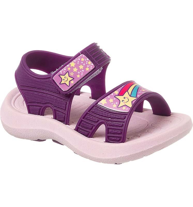 Sandália Papete Keto Baby Lilás/Roxo Estrelas Cód: 521