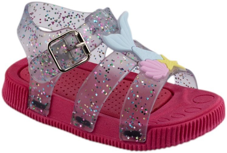 Sandália Keto Baby Injetada Sereia Glitter Rosa Cód: 528