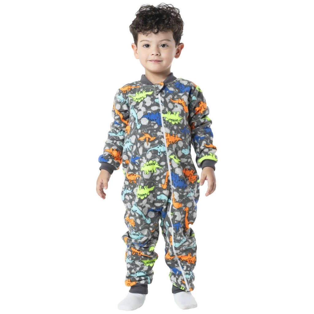Pijama Macacão Infantil Vrasalon Dinossauro Neon Cód: 544