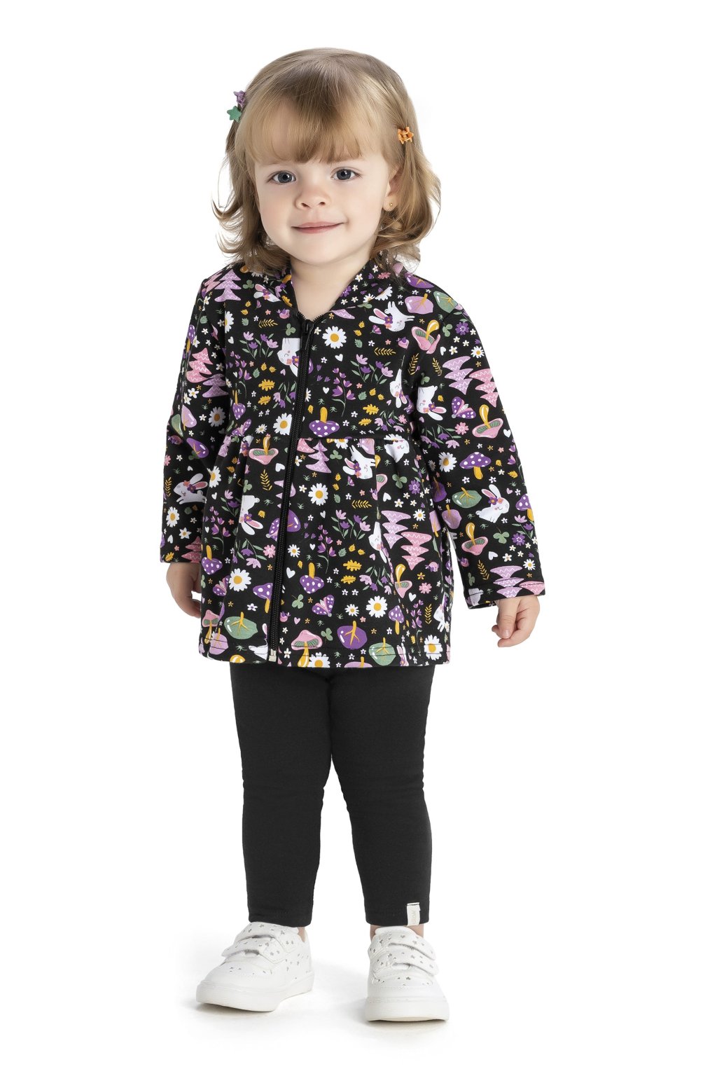 Conjunto Bebê Elian Moletom Jaqueta Coelhinha Cód: 558