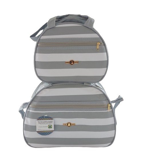 Kit Bolsa Maternidade 2 Peças Ludy Baby Cinza Cód: 583