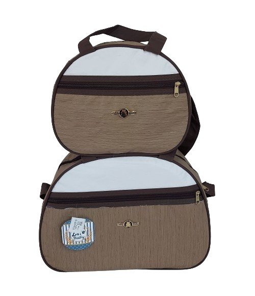 Kit Bolsa Maternidade 2 Peças Ludy Baby Marrom Cód: 583