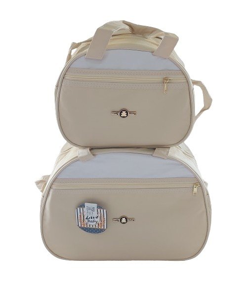 Kit Bolsa Maternidade 2 Peças Ludy Baby Bege Cód: 583