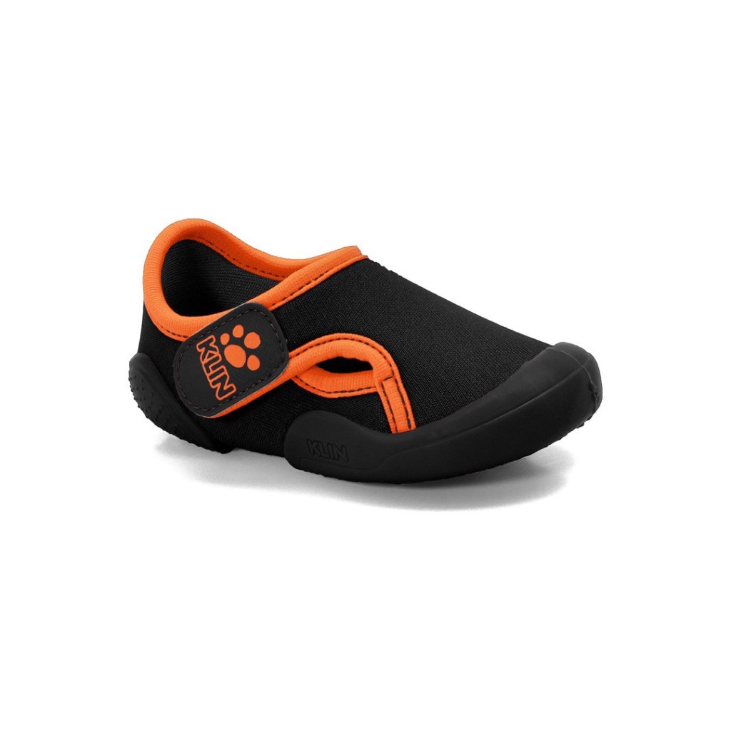 Tênis Klin New Confort Calce Fácil Preto/Laranja Cód: 9