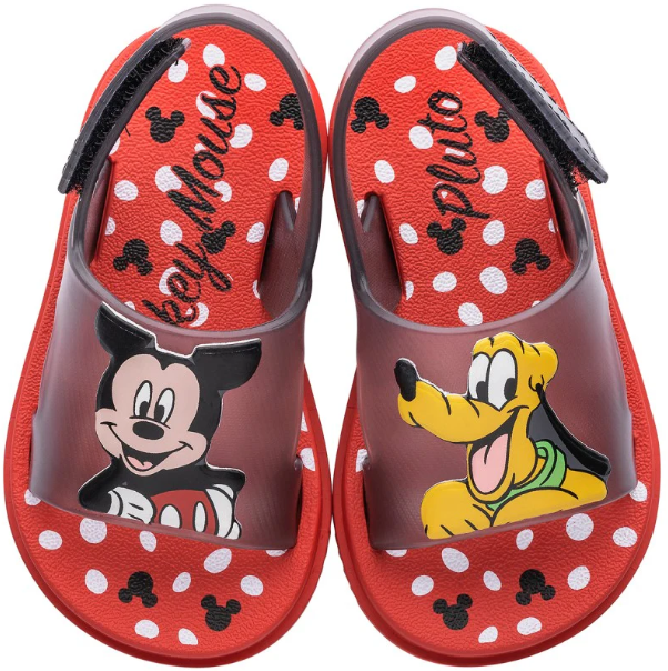 Sandália Grendene Disney Funny Friends Mickey/Pluto Vermelho Cód: 130