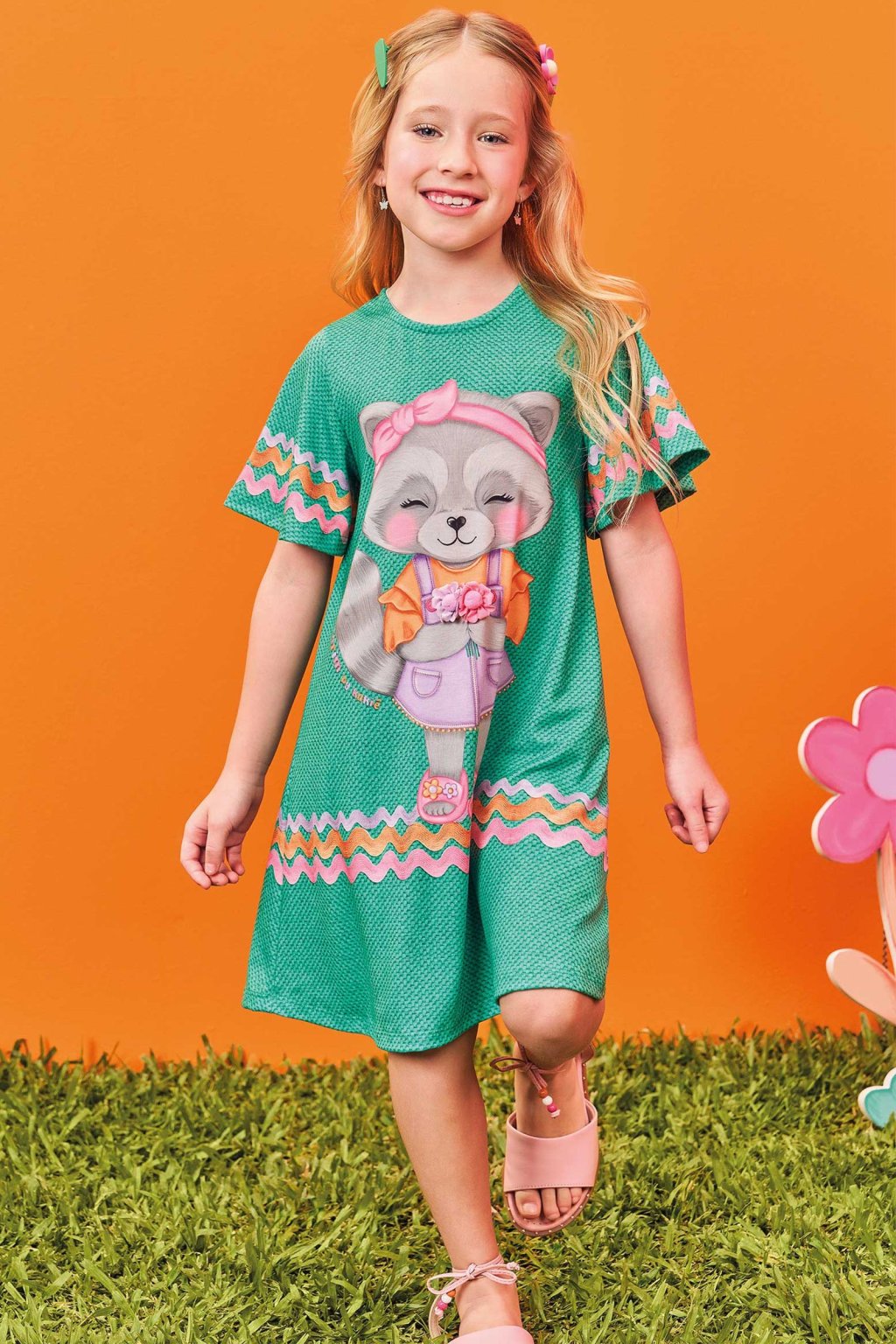 Vestido Kukiê em Malha Fresh Alecrim Verde Luxo Cód: 10