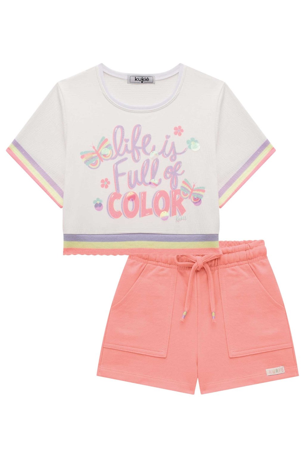 Conjunto Kukiê Life Is Full Of Color Linha Luxo Cód: 1