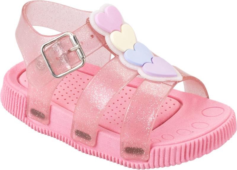 Sandália Keto Injetada Corações Rosa Cód: 355