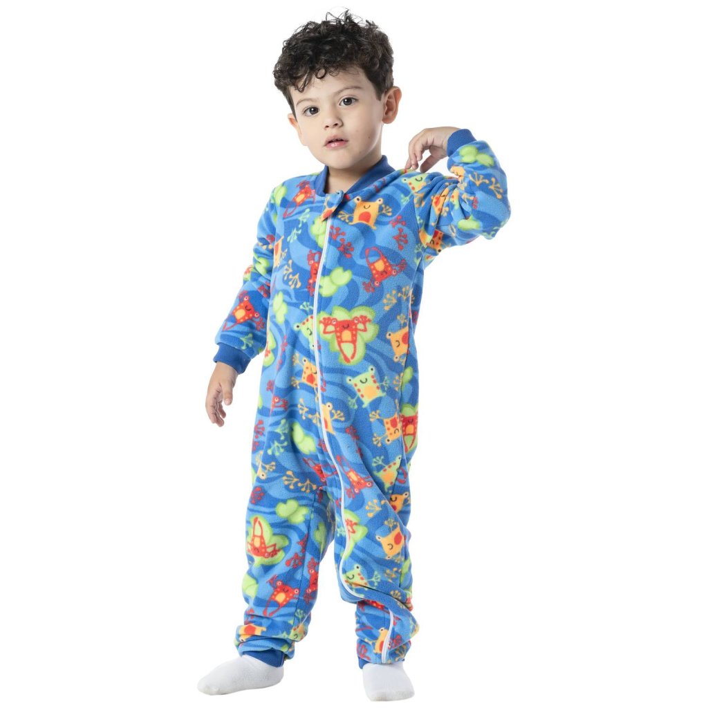 Pijama Macacão Vrasalon Sapo Azul Royal Cód: 357