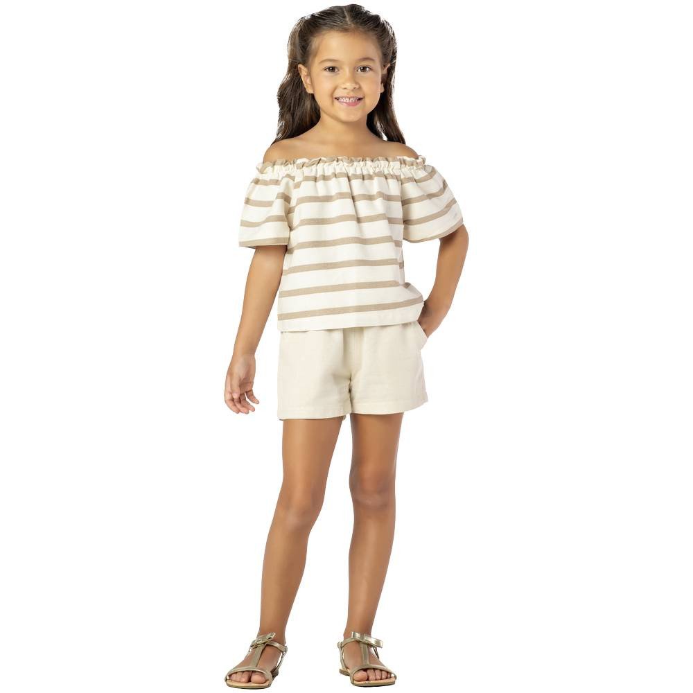 Conjunto Infantil Vrasalon Charme Bege Linha Luxo Cód: 375
