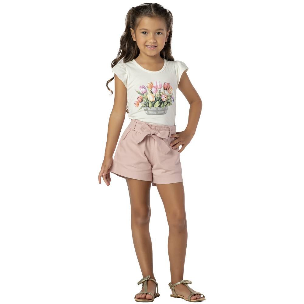 Conjunto Infantil Vrasalon Flores Linha Luxo Cód: 386