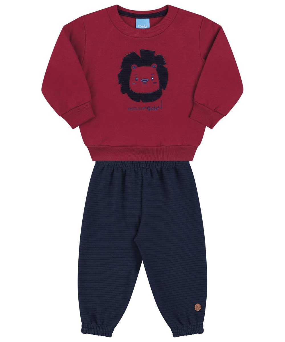 Conjunto Kamylus Moletom Leãozinho Imperdivel Cód: 228