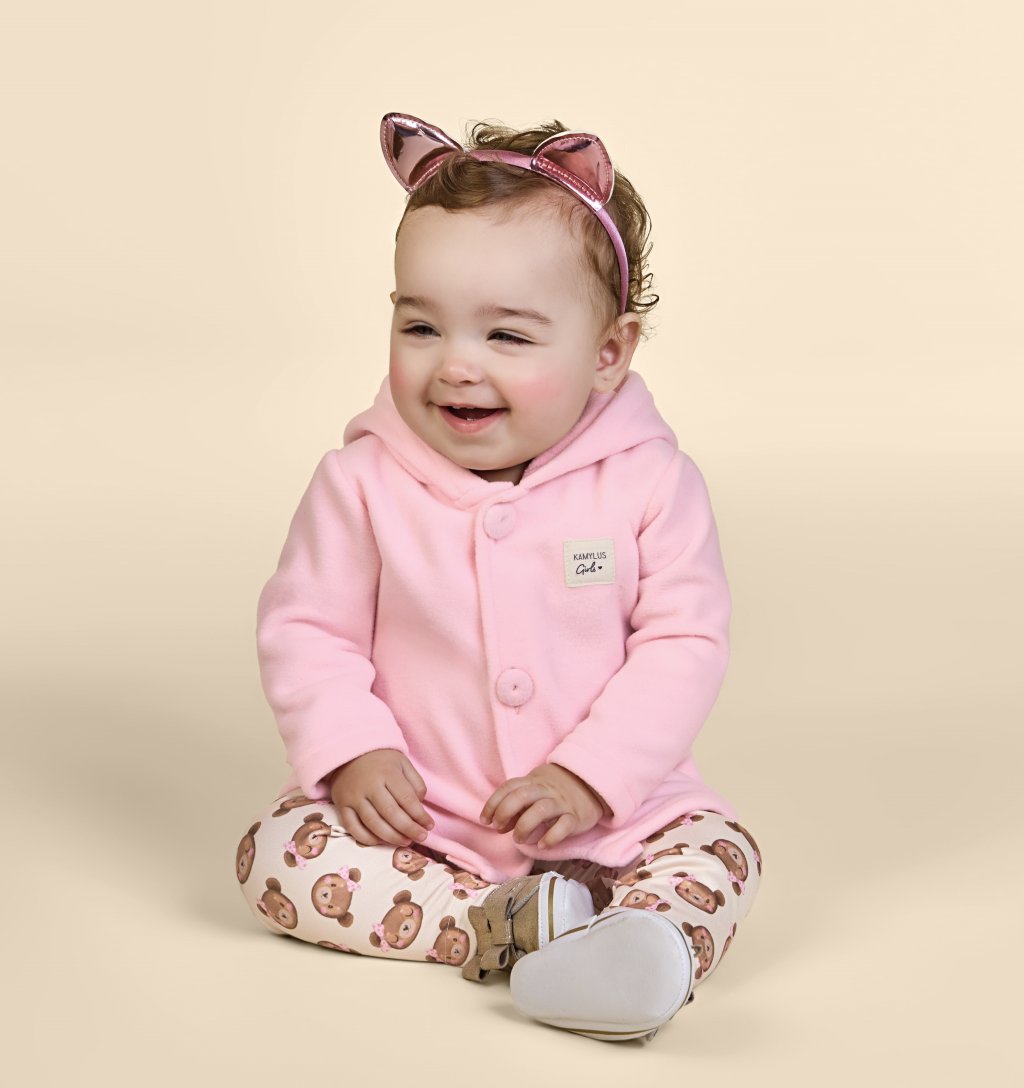 Conjunto Bebê Kamylus Ursinha Casaco Soft e Microthermo Cód: 420