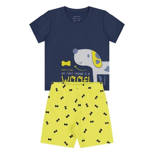 Conjunto Kamylus Cachorrinho Meu Primeiro Amigo Azul Cód: 284