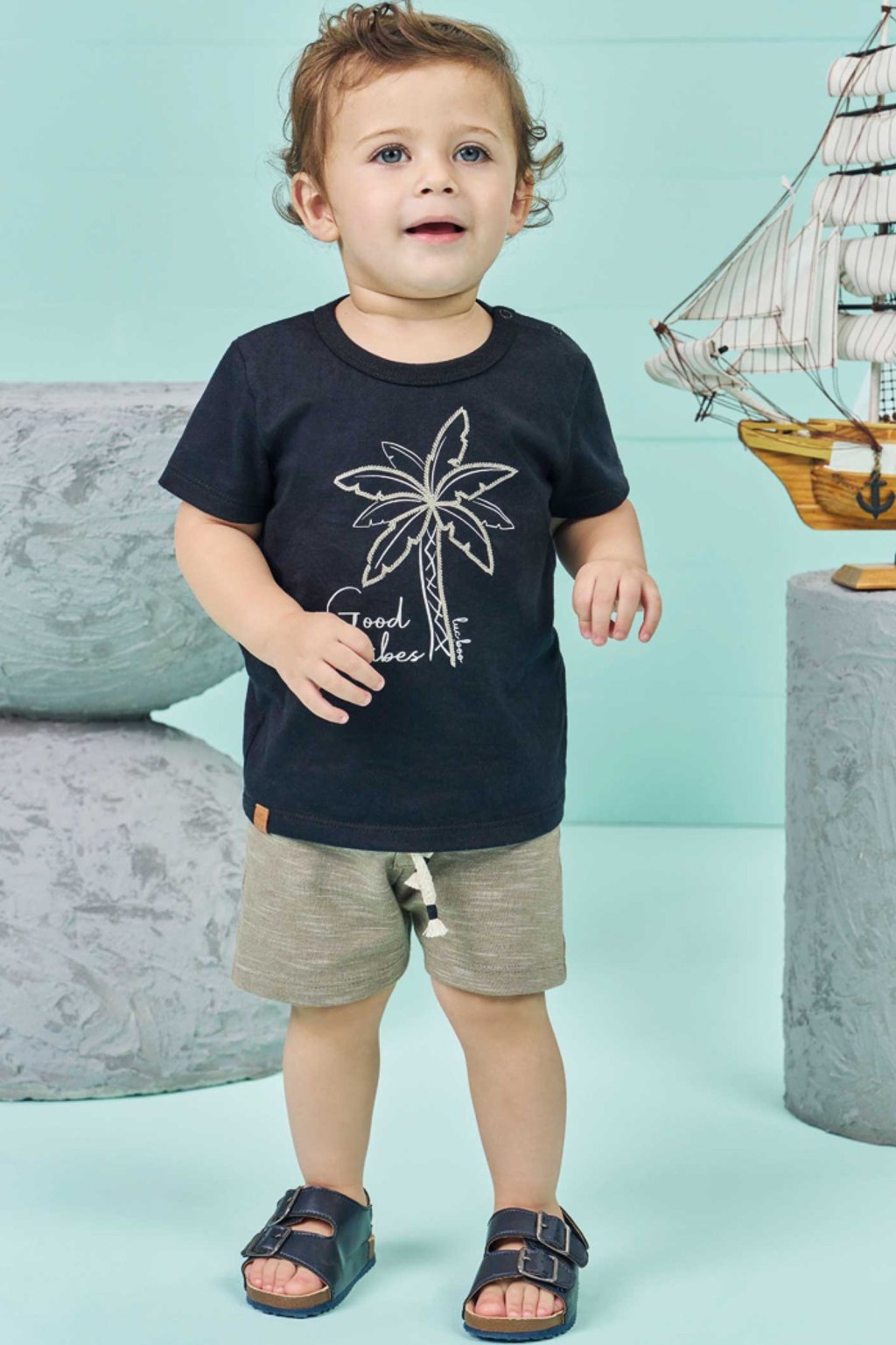 Conjunto Luc.boo Good Vibes Preto Mesclado Bicolor Luxo Cód: 12
