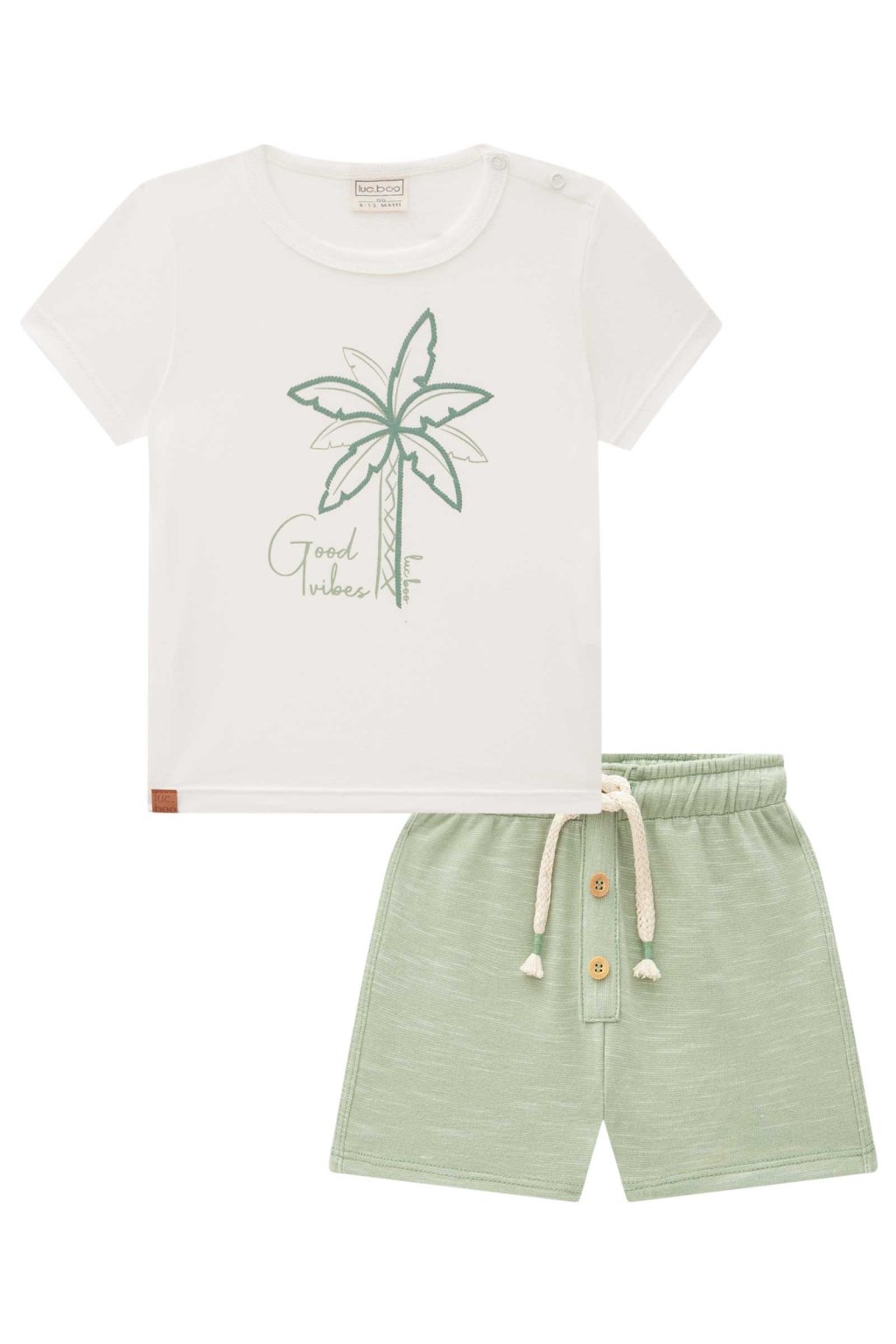 Conjunto Luc.boo Good Vibes Bege Mesclado Bicolor Luxo Cód: 12