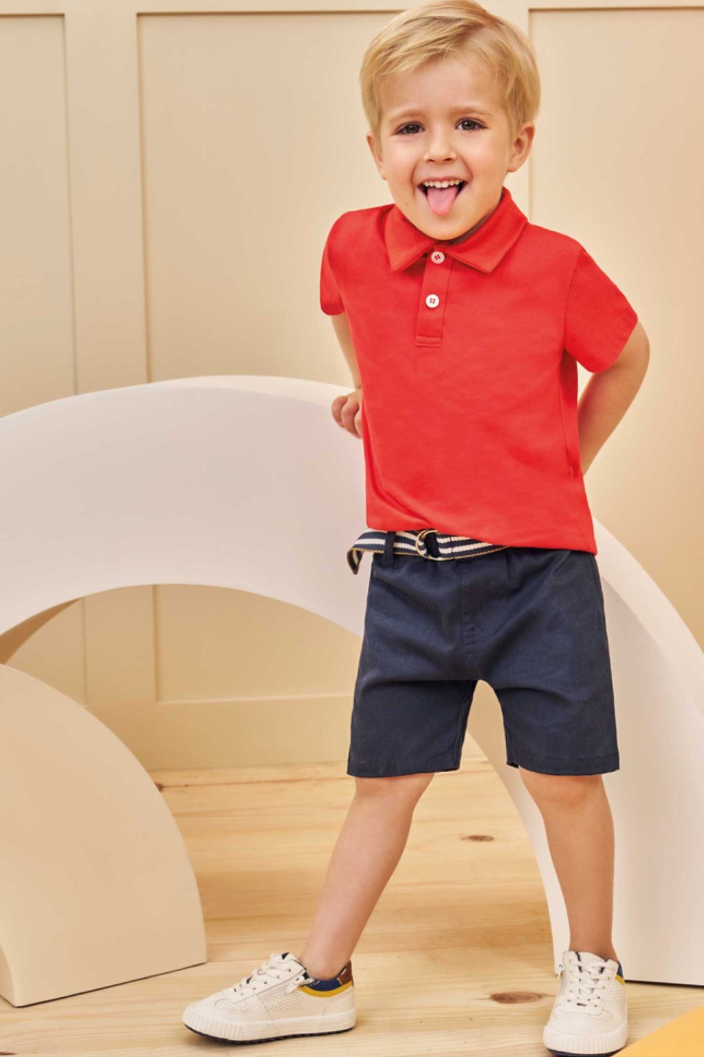 Conjunto Luc.boo Camisa Polo E Bermuda Sarja Strech Cód: 69