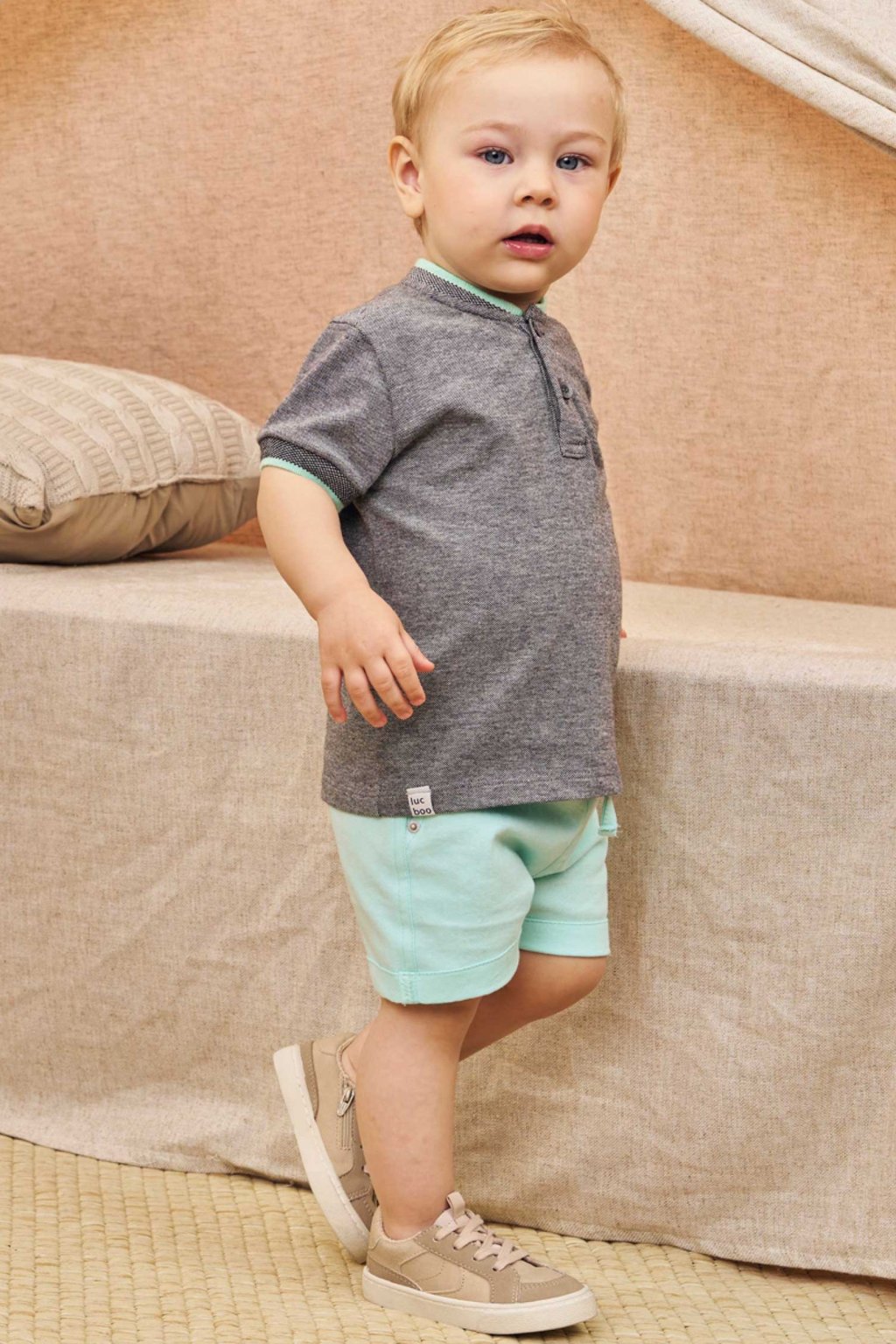 Conjunto Luc.boo Camisa Piquet Bermuda Sarja Strech Cód: 126
