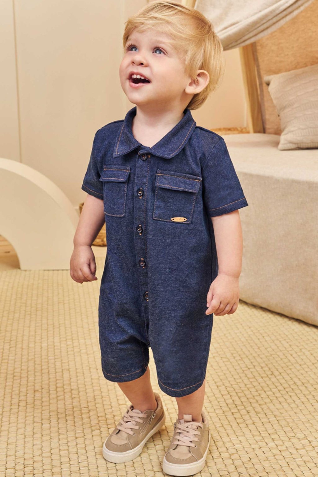 Macacão Sarja Melange Elastano Super Power Lucboo Cód: 214