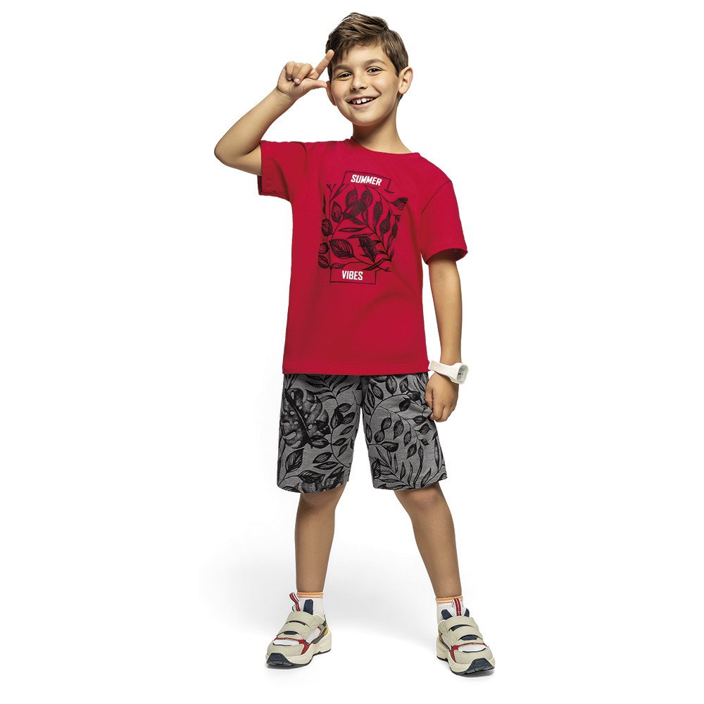 Conjunto Infantil Kamylus Summer Vibes Vermelho Cód: 440