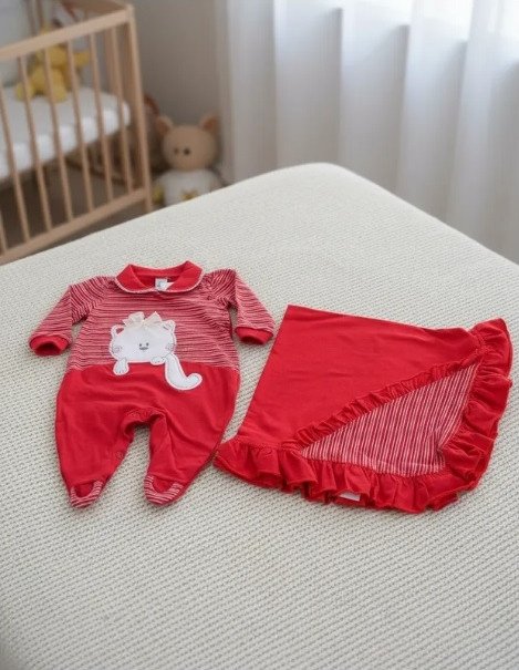 Saída De Maternidade Baby Gijo Gatinha Linha Luxo Cód: 108