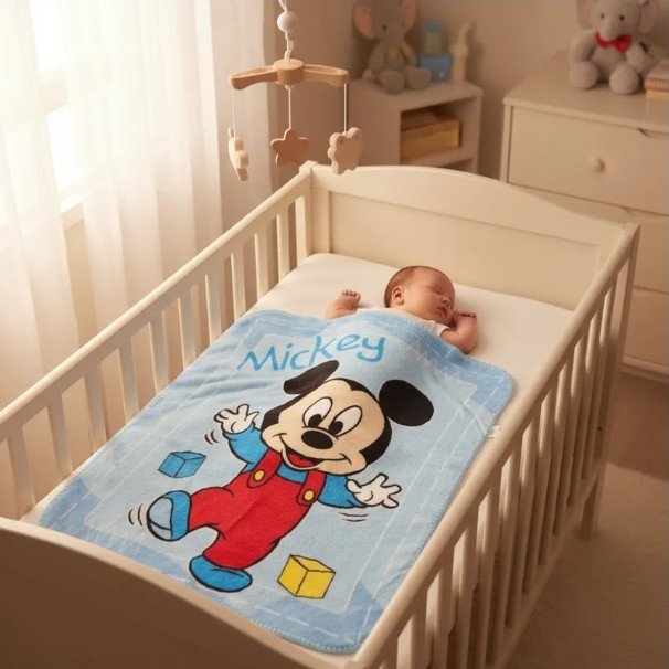 Cobertor Raschel Jolitex Disney Mickey Passinhos Cód: 477