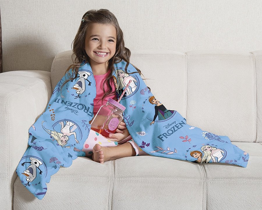 Manta Fleece Microfibra Infantil Frozen Cód: 363
