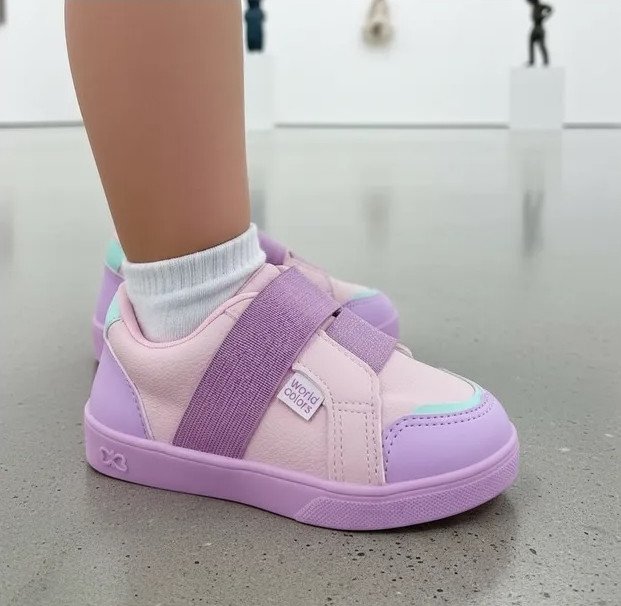 Tênis World Colors Duda Rosa/Lilas Cód: 163