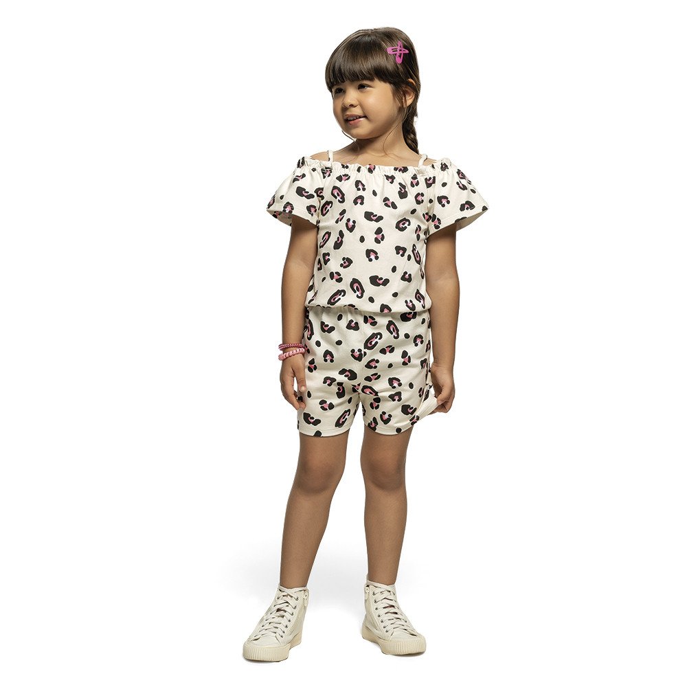Macaquinho Kamylus Maxi Cotton Estampado Oncinha Cód: 596