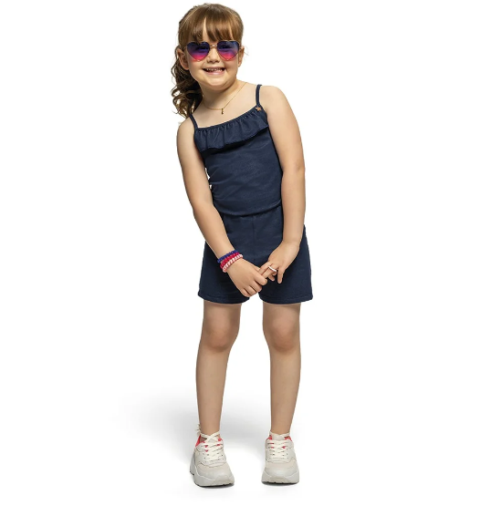 Macaquinho Kamylus Cotton Jeans Imperdivel Cód: 599
