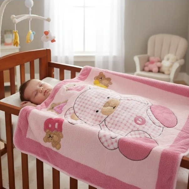 Cobertor para Berço Rozac Baby Soft Hipoalergênico Baby Urso Cód: 348