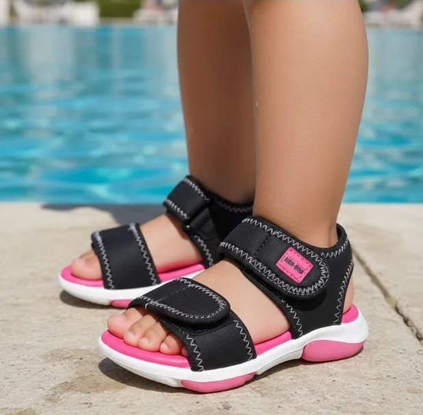 Sandália Papete Xuá Xuá Preto/Pink Imperdivel Cód: 181