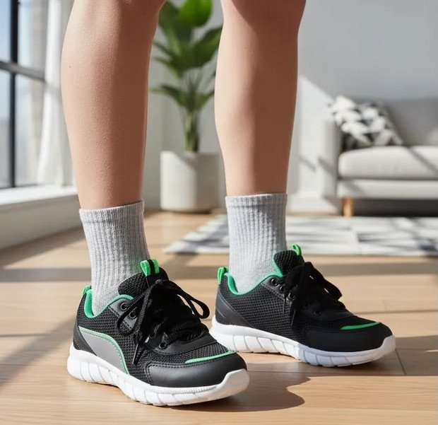 Tênis Infantil Tokpé Sport Preto/Verde Imperdivel Cód: 46