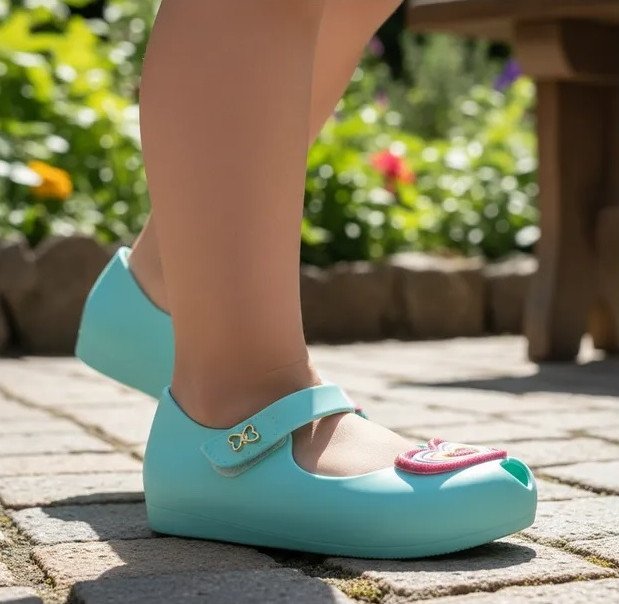 Sapatilha World Colors Peep Toe Confeti Corações Cód: 227