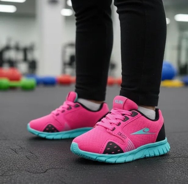 Tênis Klin Freedom Pink Turquesa Imperdível Cód: 246