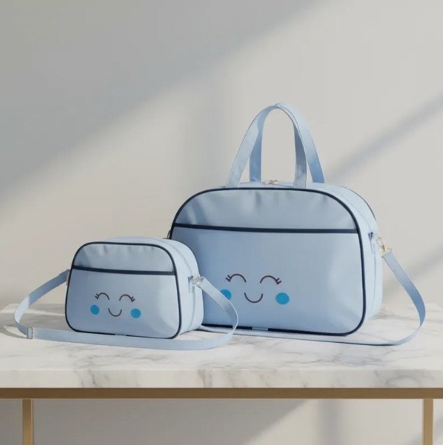 Kit Bolsa Maternidade Mimos Baby Smile Azul Imperdivel Cód: 313