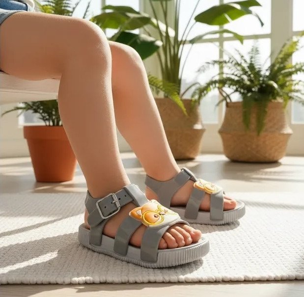 Sandália Keto Baby Injetada Raposa Cinza Imperdivel Cód: 340