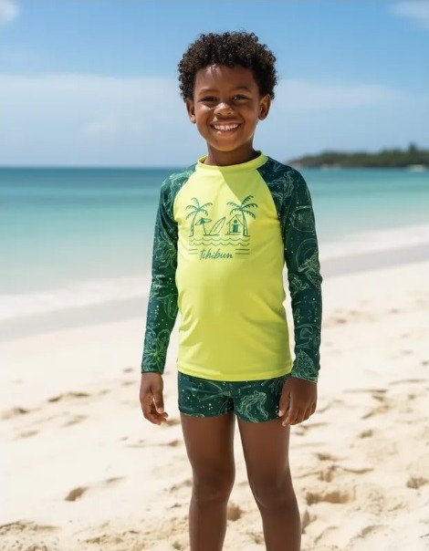 Conjunto Praia/piscina Kamylus Coqueiro Proteção Uv Cód: 608