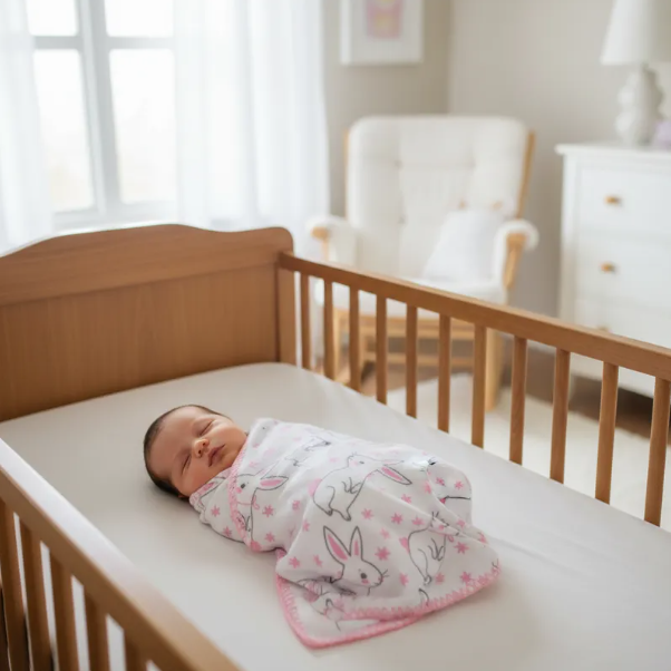 Cobertor Minasrey Swaddle Flanelado Filhotes Coelha Rosa Cód: 359