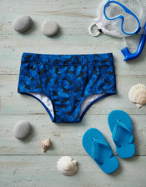 Sunga Tip Top Tubarões Azul Imperdível Cód: 382
