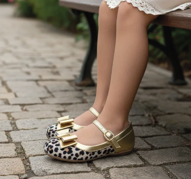 Sapatilha Klin Princesa Fivela Laço Animal Print Imperdível Cód: 35