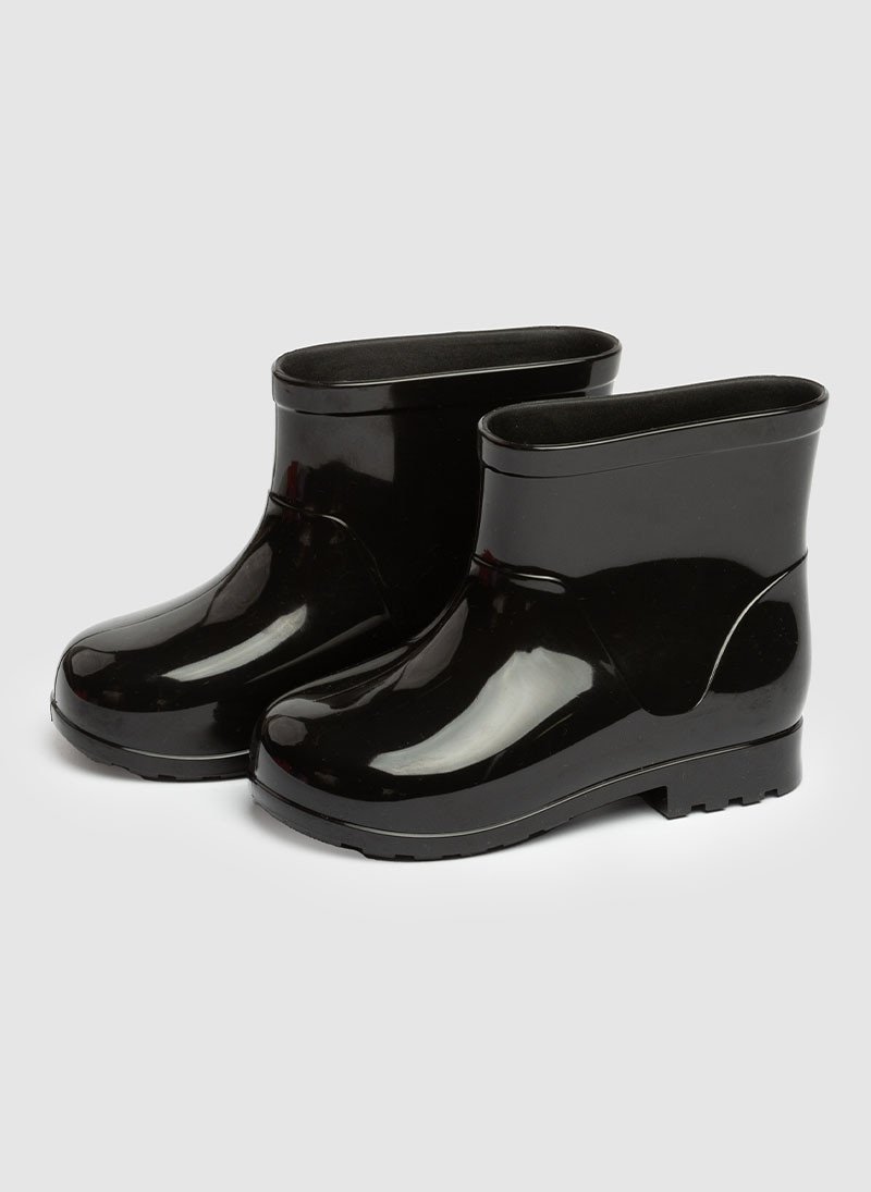 Bota Galocha Infantil Cano Curto Borracha Preta Imperdivel Cód: 34