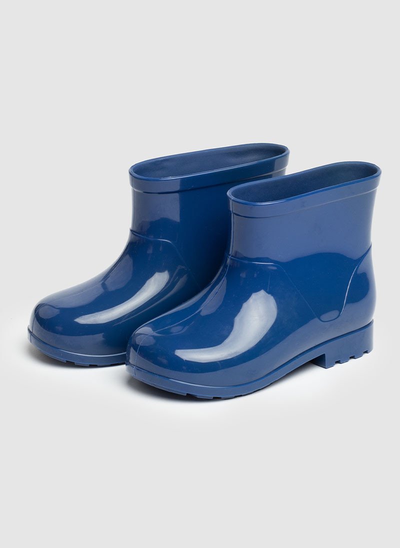 Bota Galocha Infantil Cano Curto Borracha Azul Imperdivel Cód: 34