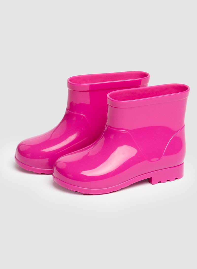 Bota Galocha Infantil Cano Curto Borracha Pink Imperdivel Cód: 34