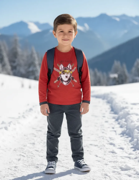 Conjunto Moletom Peluciado Rei Rex Ski Club Cód: 250